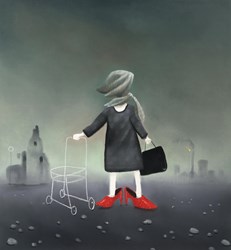 Sunday Best by Mackenzie Thorpe - Limited Edition on Paper sized 26x26 inches. Available from Whitewall Galleries